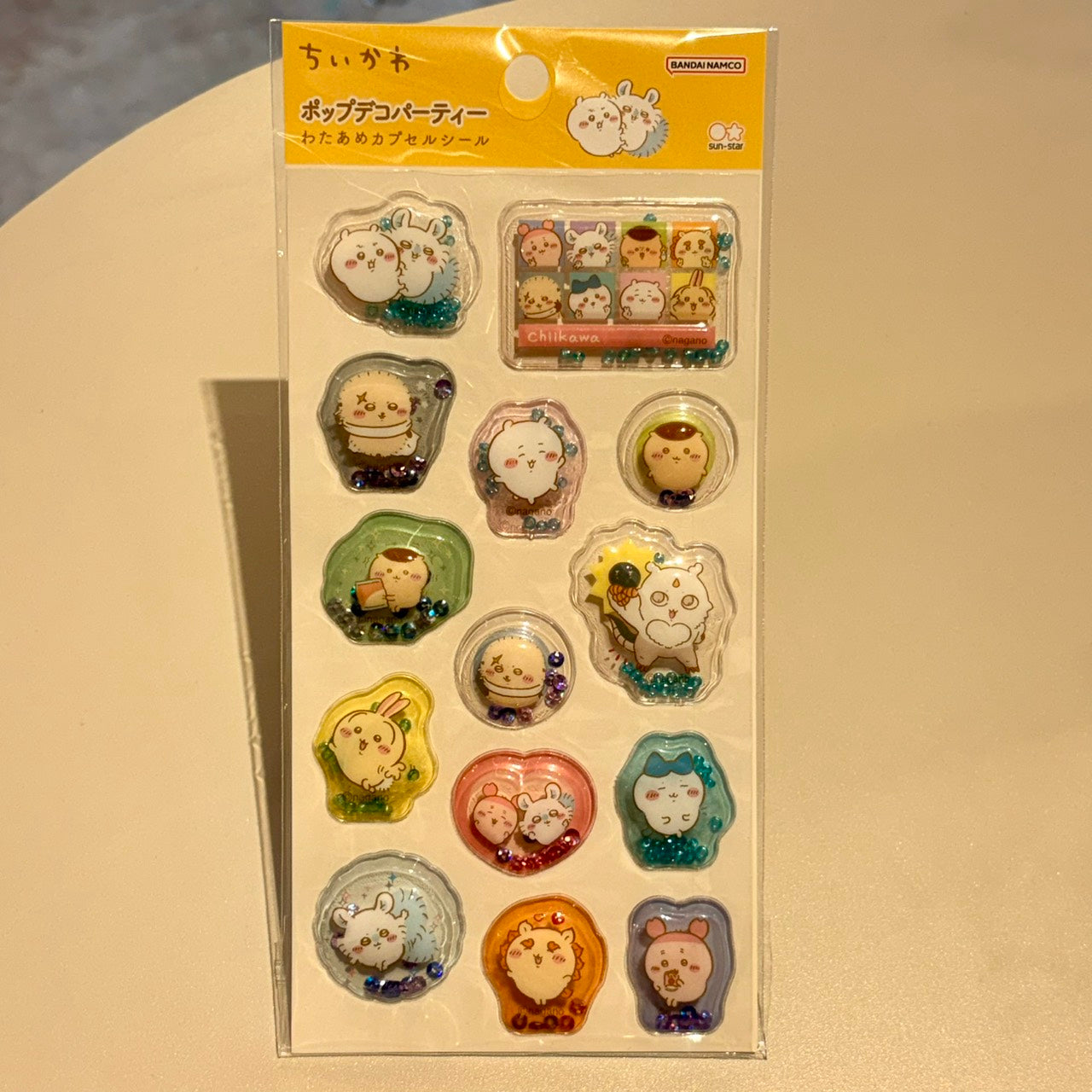 ポップデコパーティー　わたあめカプセルシール　ちいかわ　みんな