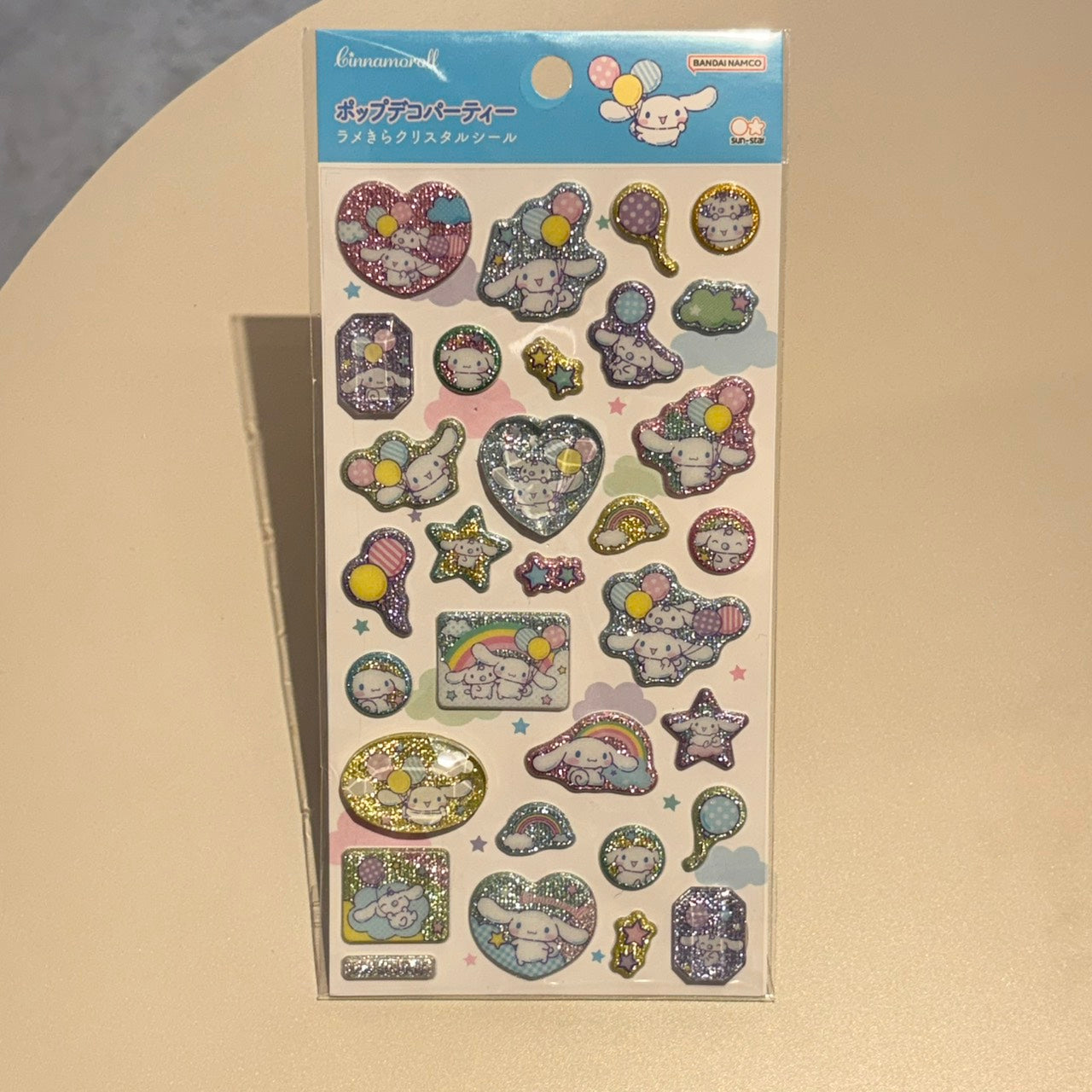 ポップデコパーティー　ラメきらクリスタルシール　シナモロール