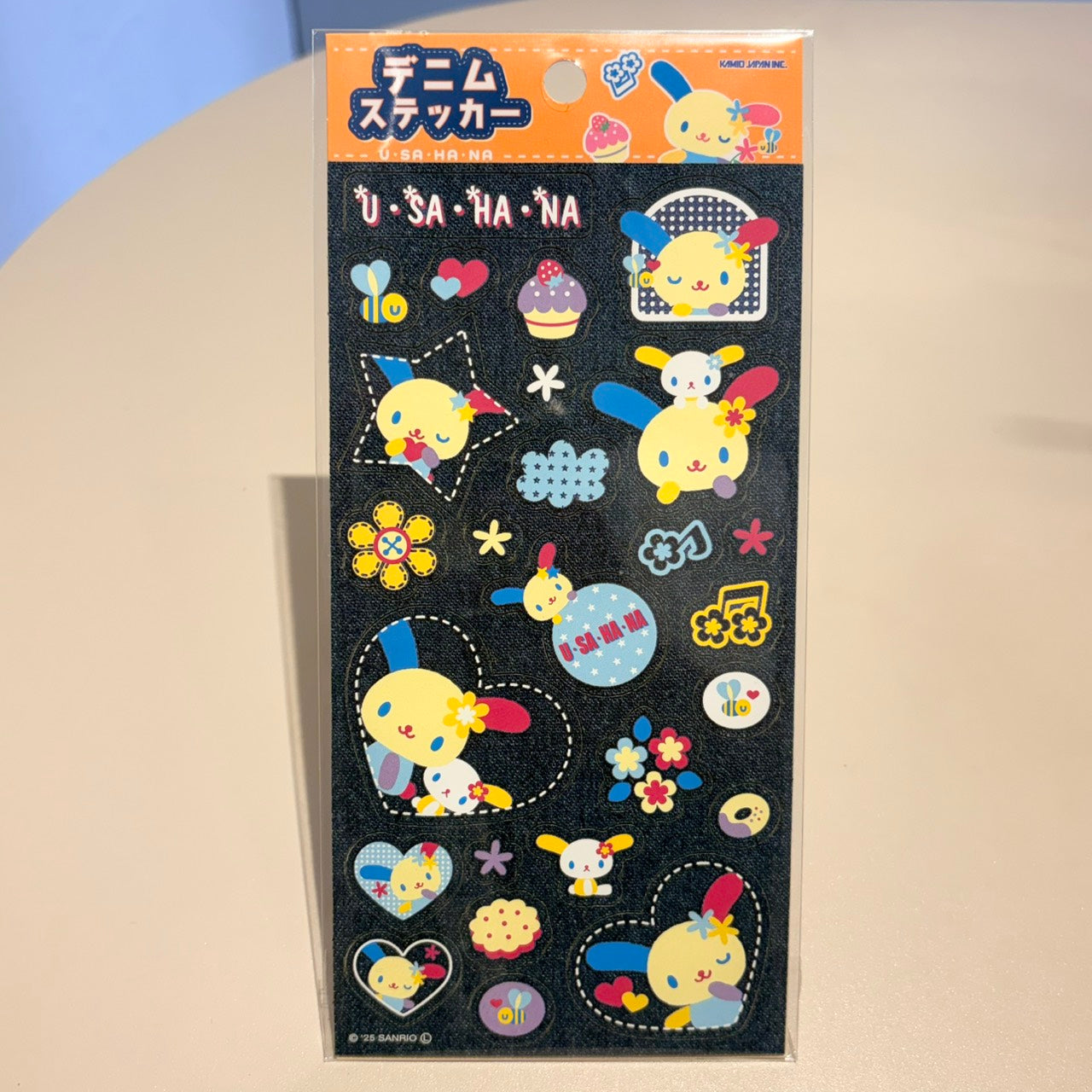 デニムステッカー　U･SA･HA･NA